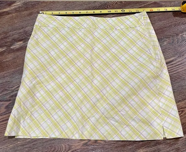 IZOD XFG Xtreme Function Golf Skort - Green Plaid Size 6 - Image 12