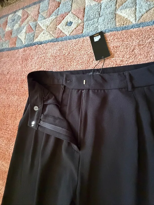 Shinestar Black Straight Leg Dress Pants Size L NWT Work Office Trousers - Image 2