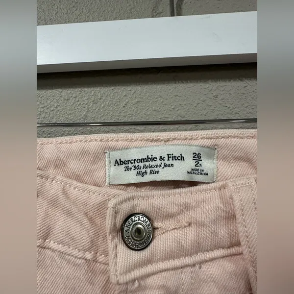 Abercrombie 90’s Relaxed Straight Jean Light Pink - Image 8