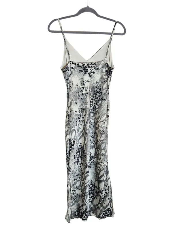 Express Black and Gray Snakeskin Print Midi Slip Dress Size Small - Image 2