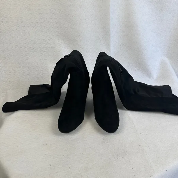 Zigisoho Black Suede Over The Knee Wedge Boots‎ Womens 6 Streetwear - Image 6