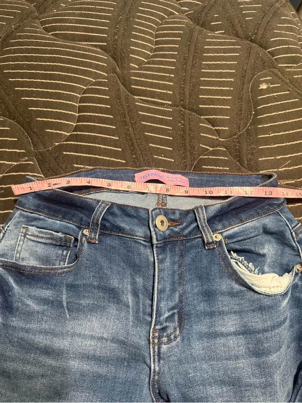 Women’s Telepatia blue Mid rise Wide Leg star size 5 - Image 5
