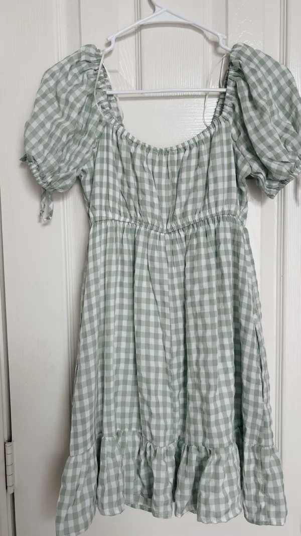 Gingham green dress Size XS - Image 2