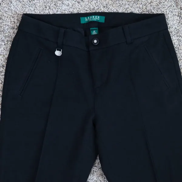 Lauren Ralph‎ Lauren Dress Pants Womens 2P Black Petite Cotton Stretch Slim Leg - Image 4