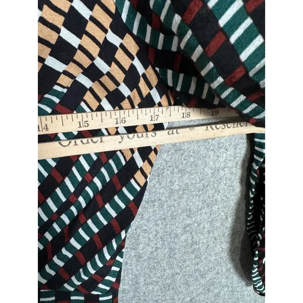Maeve Size 4 Dress Long‎ Sleeve Geometric Faux Wrap Colorful Womens A-Line - Image 4