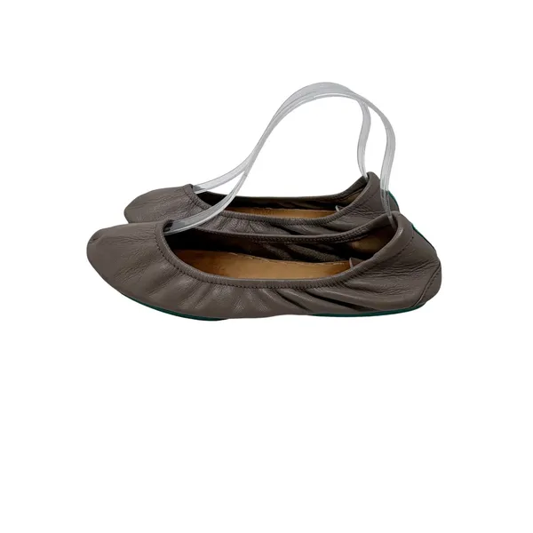Tieks Taupe Leather Ballet Flats Foldable Travel Comfort Shoes Women 8 - Image 11
