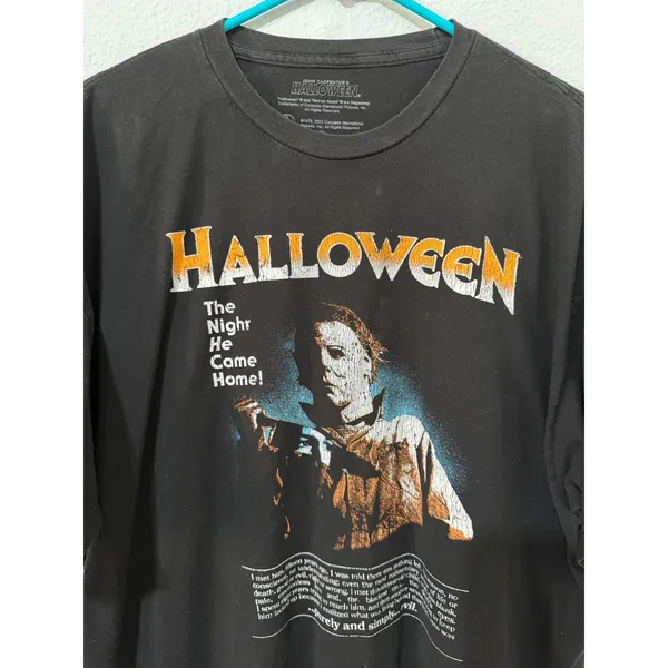 Halloween‎ Michael Myers Shirt 2XL The Night He Came Home Graphic Black Horror - Image 10