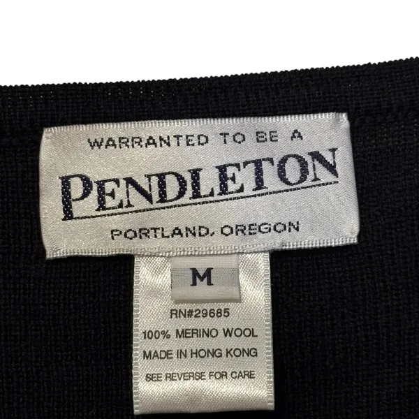 Pendleton Women's Sweater 100% Merino Wool Full Zip Houndstooth Cardigan‎ Medium - Image 6