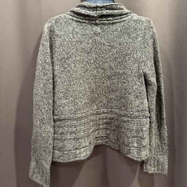 Mudd Heather Brown Cropped Open Front Cardigan Size L EUC - Image 2