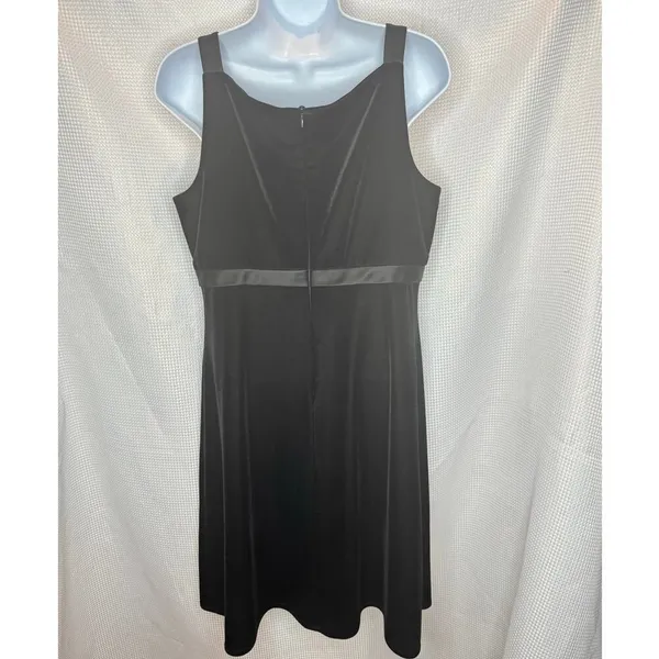 Vintage 90's‎ Shelli Segal Velvet Black Dress Regency Dark Coquette Goth SIZE 12 - Image 2