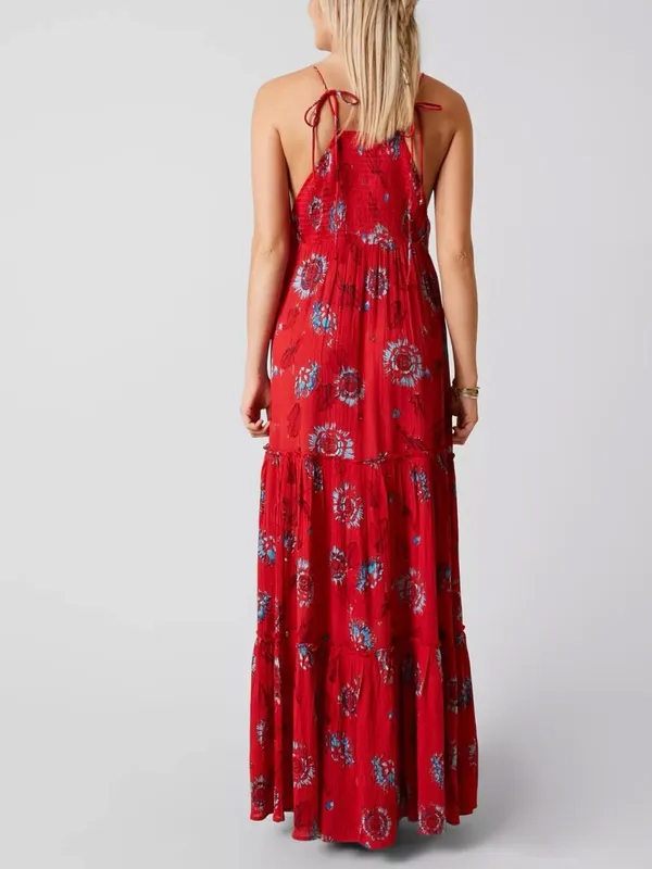 Free People Intimately Smocked Floral Tiered Dress - Image 2