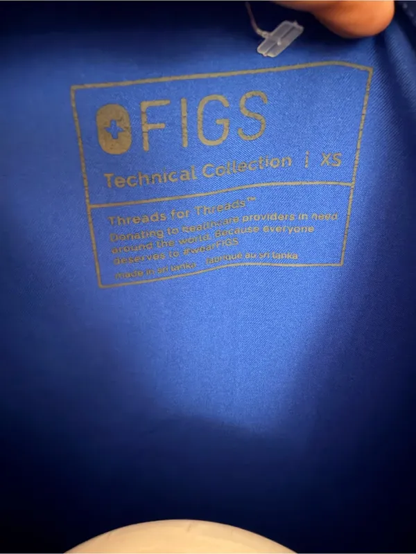 Figs Catarina Women's V-Neck Scrub Top in Royal Blue - Image 2