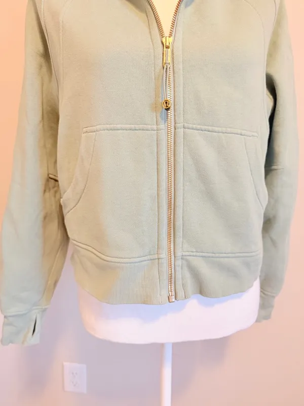 Lululemon Oversized Full-Zip Hoodie Scuba size xs/s in green/gold - Image 7