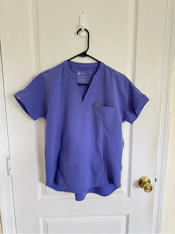 Figs One Pocket V neck Scrub Top - Image 2