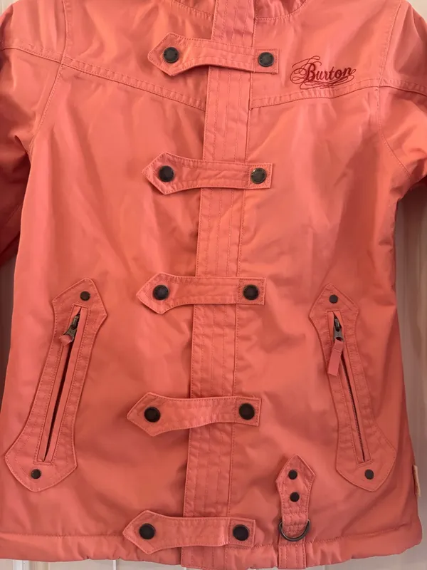 Burton Coral Pink‎ Hooded Snowboarding Ski jacket Women's XS - Image 5