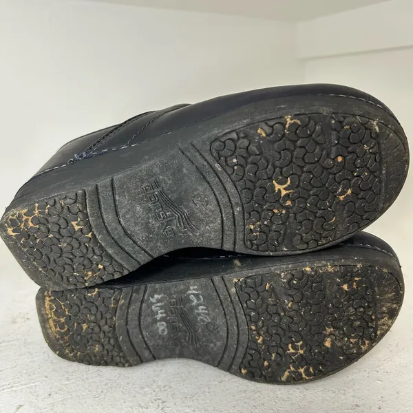 Dansko Black Leather Clogs - Image 6