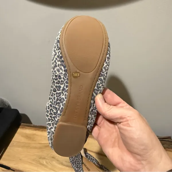 *NEW* Lucky Brand Emmie Ballet‎ Flat leopard print boho leather Size 7.5 B100 - Image 7