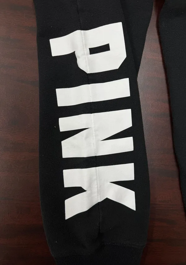 PINK Victoria’s Secret Black Sweatpants with Pockets Size X-Small - Image 4
