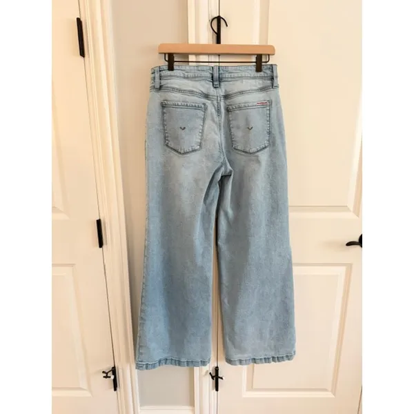 Hudson Jolene Whip Smart High Rise Wide Leg Jeans Size 28 - Image 5