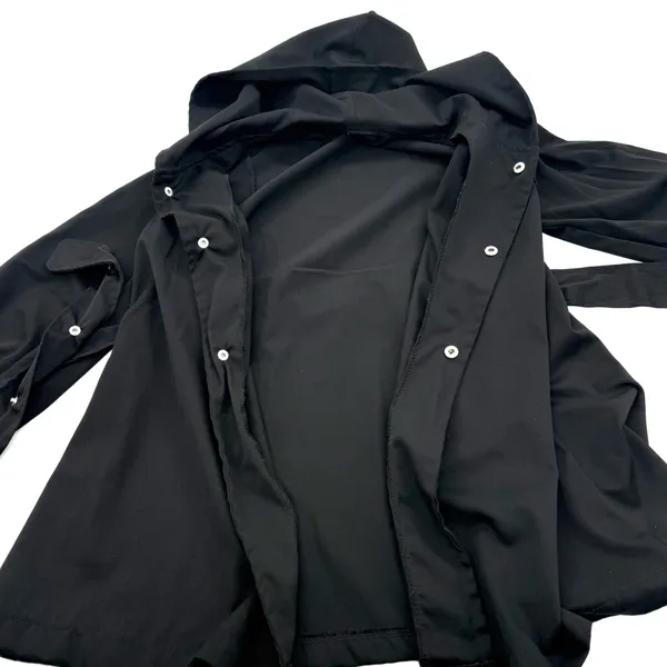 Drop Shoulder Jacket Coat Trench Cardigan Blouse Loose Slim Waist Bomber Top - Image 8