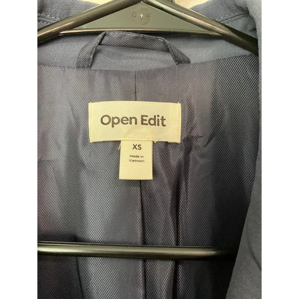 NWOT Open Edit Oversized Single Breasted Blazer Navy Blue Size XS - Image 3
