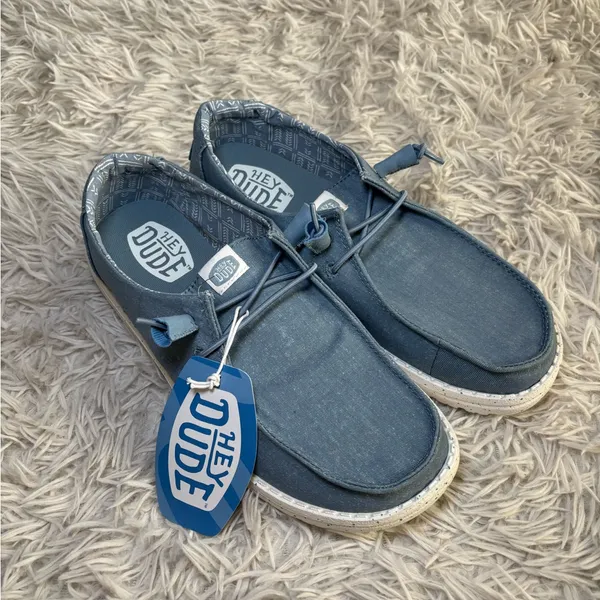 Hey Dude Wendy Stretch Canvas Light blue NWT Womens 9 - Image 2