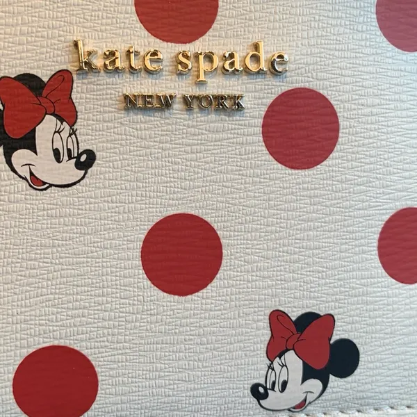 Authentic KATE SPADE LImited Edition leather dots Disney card case - Image 8