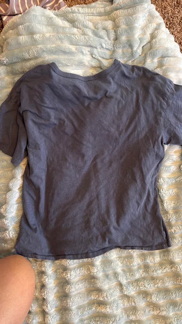 American Eagle blue cropped shirt - Image 2
