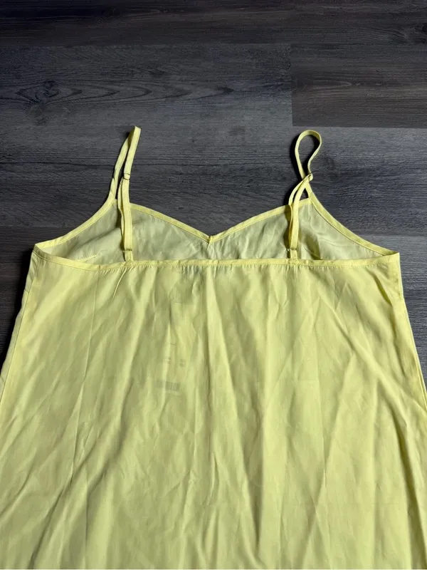 Urban Outfitters Yellow Midi Slip Dress NEW Large Adjustable Summer - Image 7