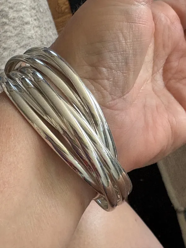 Silver bangle bracelet set NWOT - Image 2