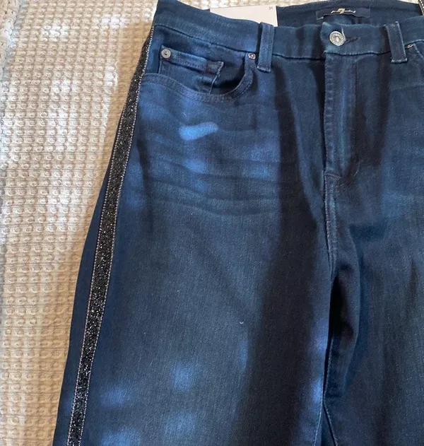 high waisted embellished ankle skinny jeans-Gwenevere - Image 6