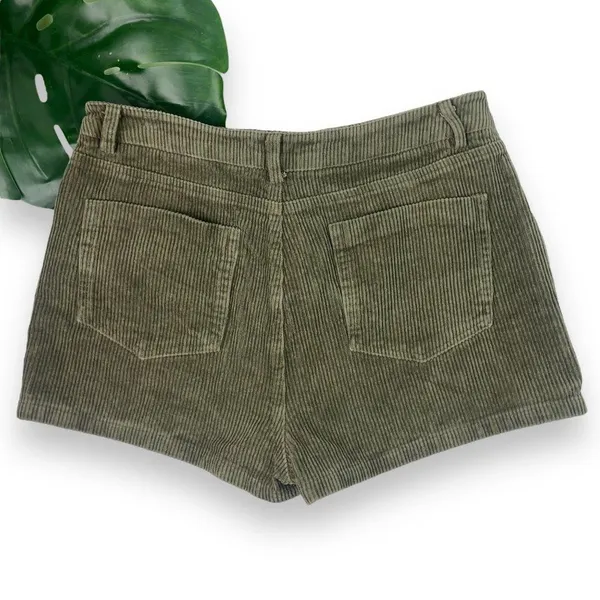 Lulus Cooler Days Corduroy Skort | Skirt in Olive Green - Image 4