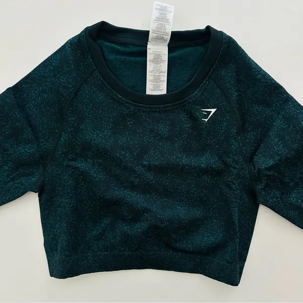 Gymshark L Adapt Fleck Seamless Long Sleeve Crop Top - Image 2