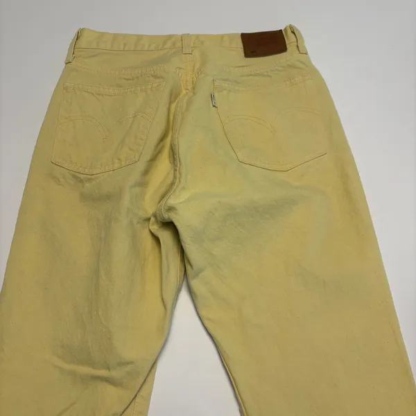 Levi's 501 Original Fit Jeans Womens 29 Yellow Straight Leg Button Fly Denim - Image 2