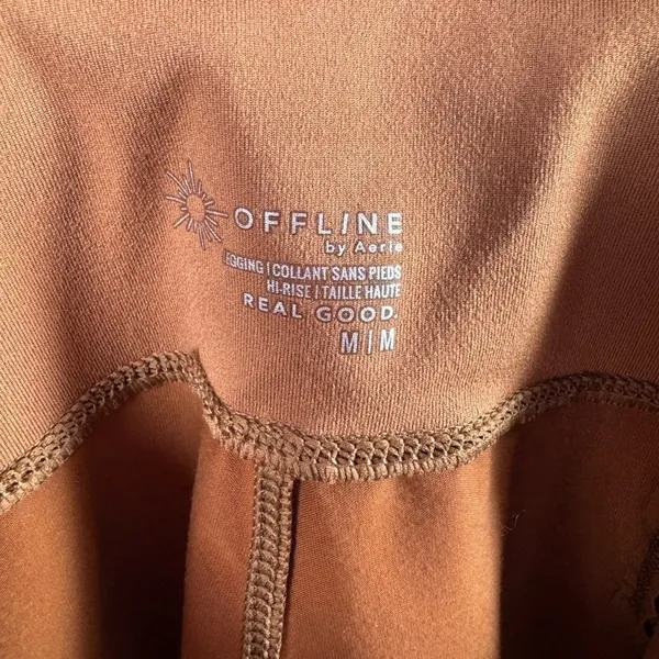OFFLINE By Aerie Real Luxe Faux Leather Legging in Horizon Brown Size Medium - Image 9