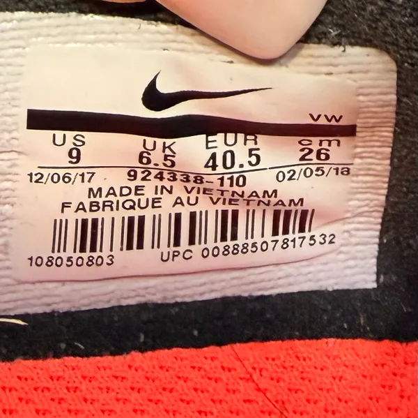 Nike Air Bella TR Women’s Size 9 Gray White Orange Training Shoes 924338-110 - Image 6