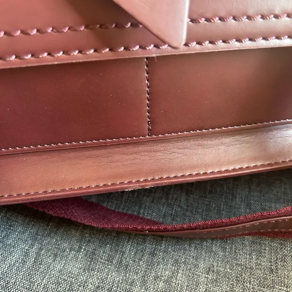 ECOSUSI PU Detachable Bow Big Briefcase Red - Image 4