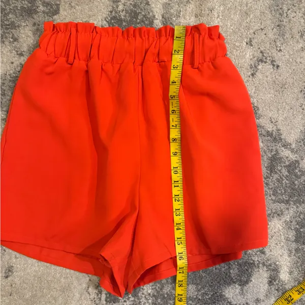 Women's Entro Orange/Red Shorts - Image 7