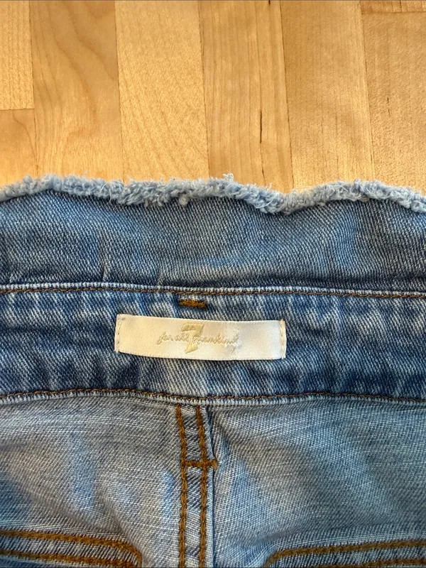 7 For All Mankind High-Rise Ankle Skinny Self Tie Raw Waistband Jeans, 27 - Image 7