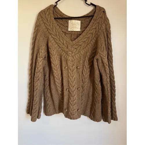 90s Vintage Old Navy sz‎ XL Womens Wool Chunky Cable Knit Pullover Sweater Y2K - Image 4
