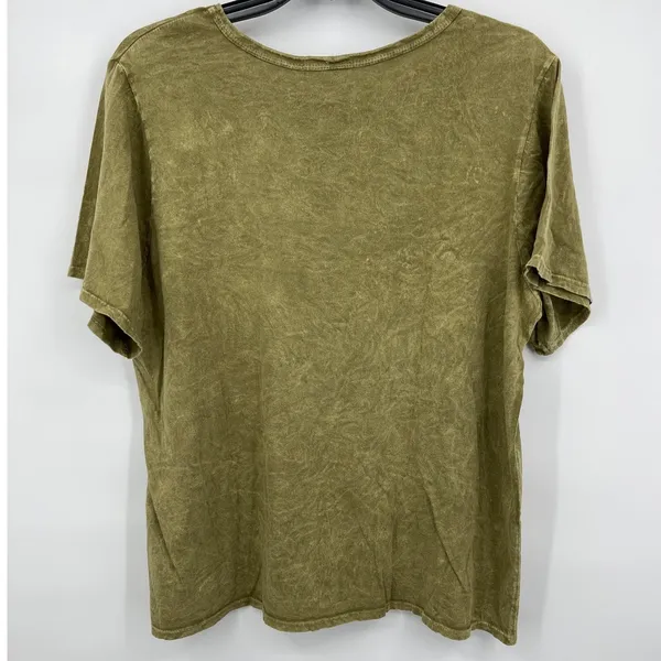 Isabel Jaxon Womens Positive Thinking Olive Round Neck T-Shirt Tee NEW 2X - Image 3