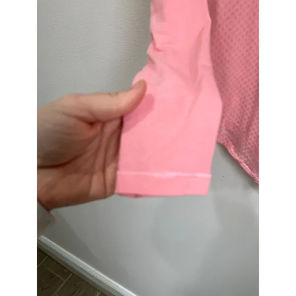 Lululemon‎ Pink Honeycomb Long Sleeve Performance Athletic Top Size 4 - Image 5