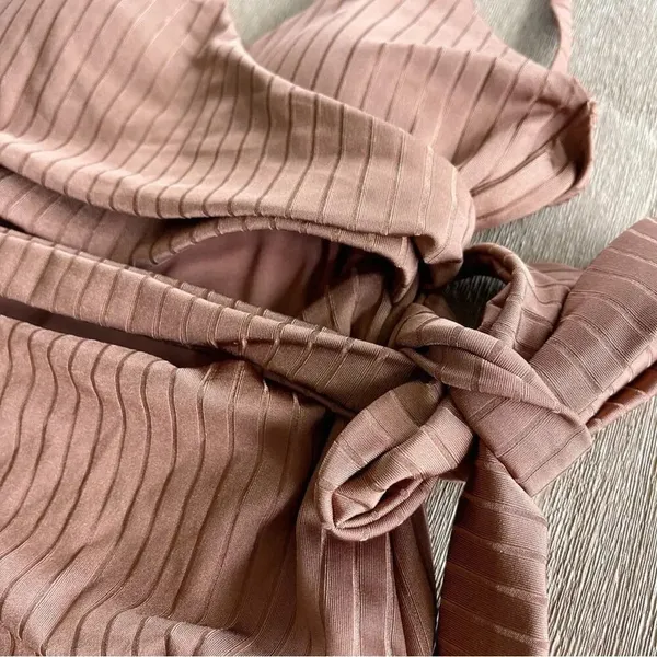 Aerie Ribbed Shine Wrap One Piece Swimsuit Size Small NWOT - Image 5