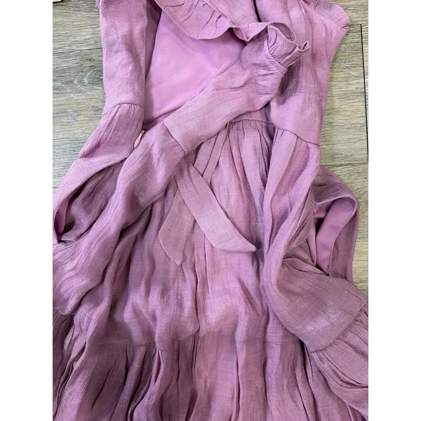 Listicle Lavender Tiered Maxi Dress Women’s Small NWT Short Sleeve - Image 8
