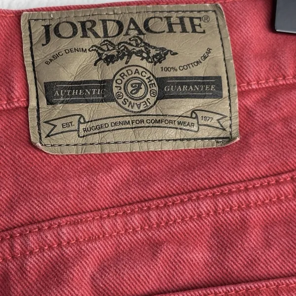 Vintage 90s JORDACHE 100% Cotton Red High Rise Jeans Sz 7/8 23” XS Butter mom - Image 5