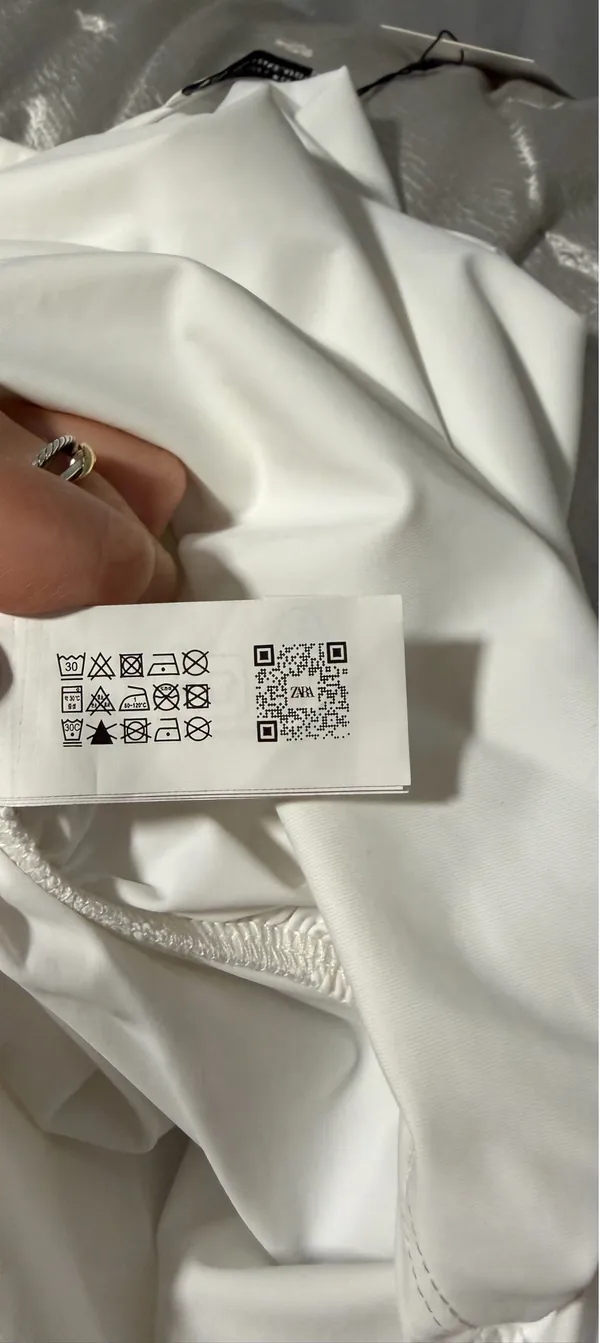 ZARA White Asymmetrical Top - Image 4