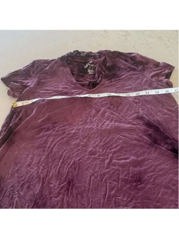 American Eagle Outfitters Soft & Sexy Purple Acid Wash Tee Small - Image 7