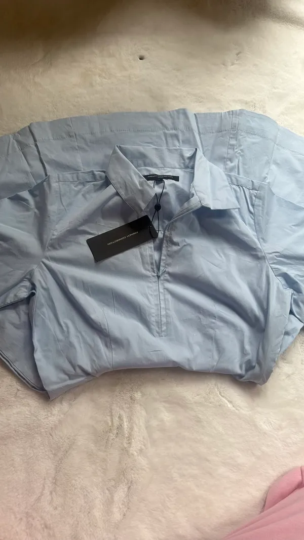 French Connection Dress Blue Small - Image 2