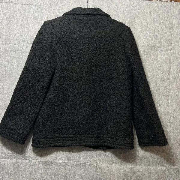 Vintage ILGWU Black Boucle Wool Jacket‎ Union Made Textured Blazer Coat - Image 7