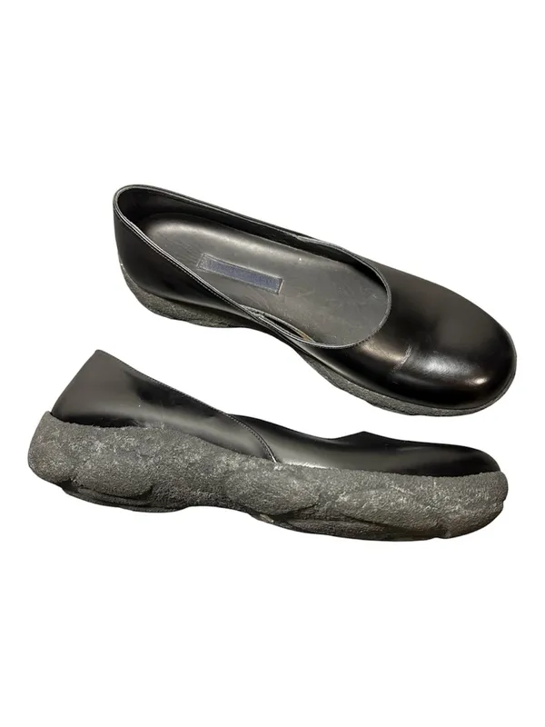 EMPORIO ARMANI Vintage 90s/00s Leather Sporty Ballet Flats - Image 3